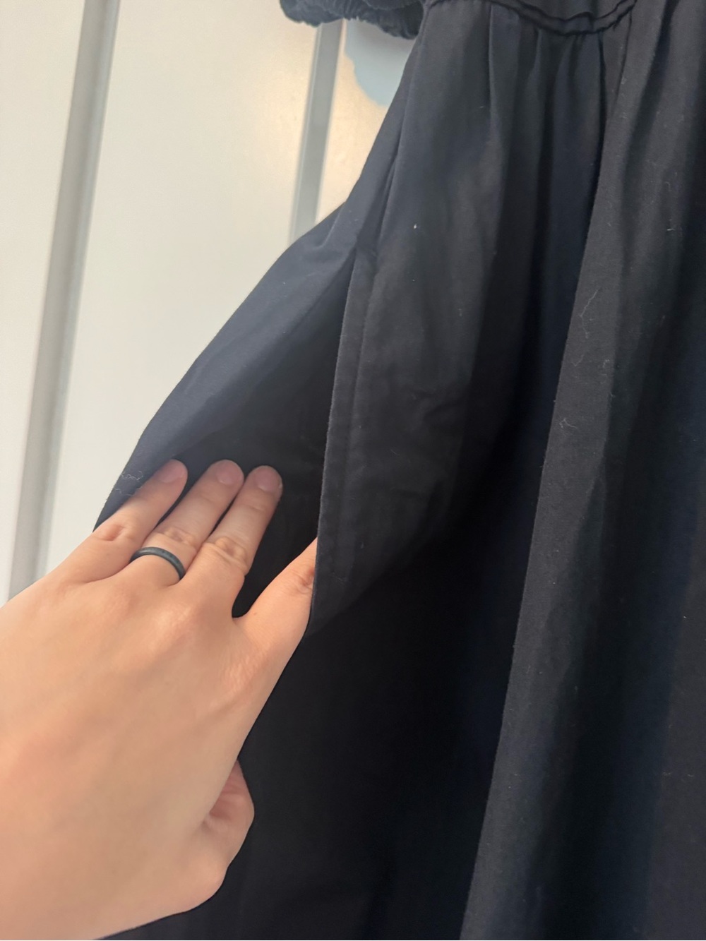 Abercrombie & Fitch Black Puff Sleeve Midi Dress - Picture 4 of 6
